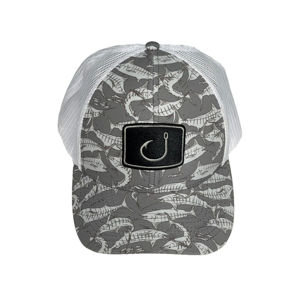 Gray Patterned Trucker Hat